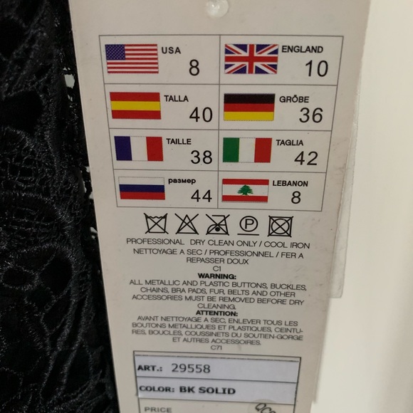 NWT . Alyce Jean De Lys Black gown. Size 8. Beauty - Picture 4 of 4